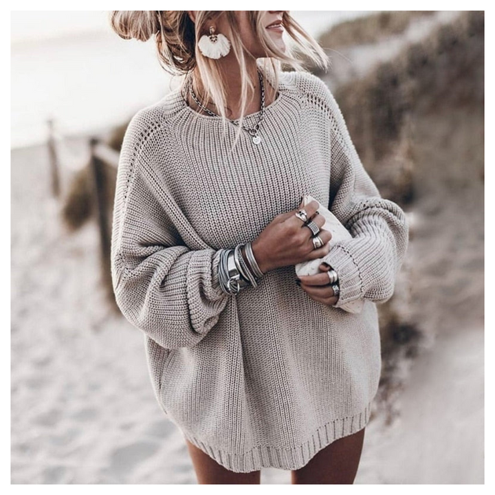 Clara | Pull col rond manches longues pour 'hiver – mode