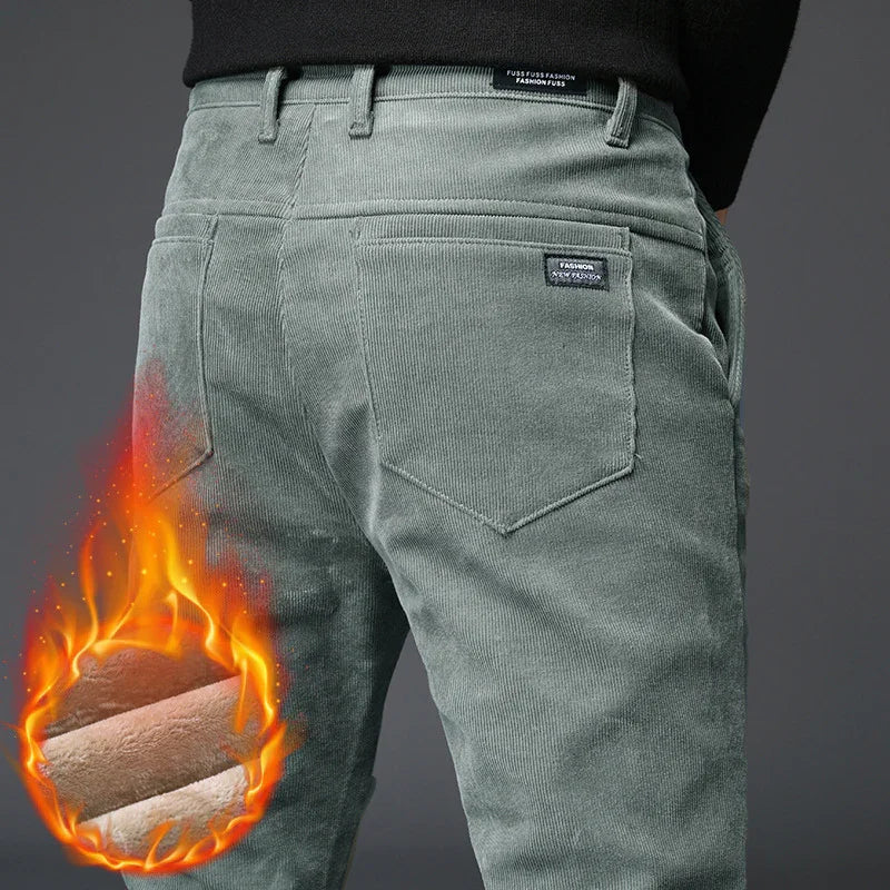 Laurent - Pantalon Matelassé en Velours Côtelé pour Hommes