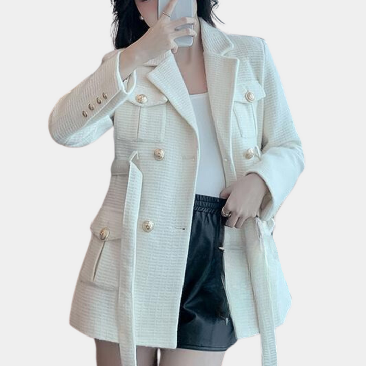 Lianne | Trench avec poches boutonnées pour femmes