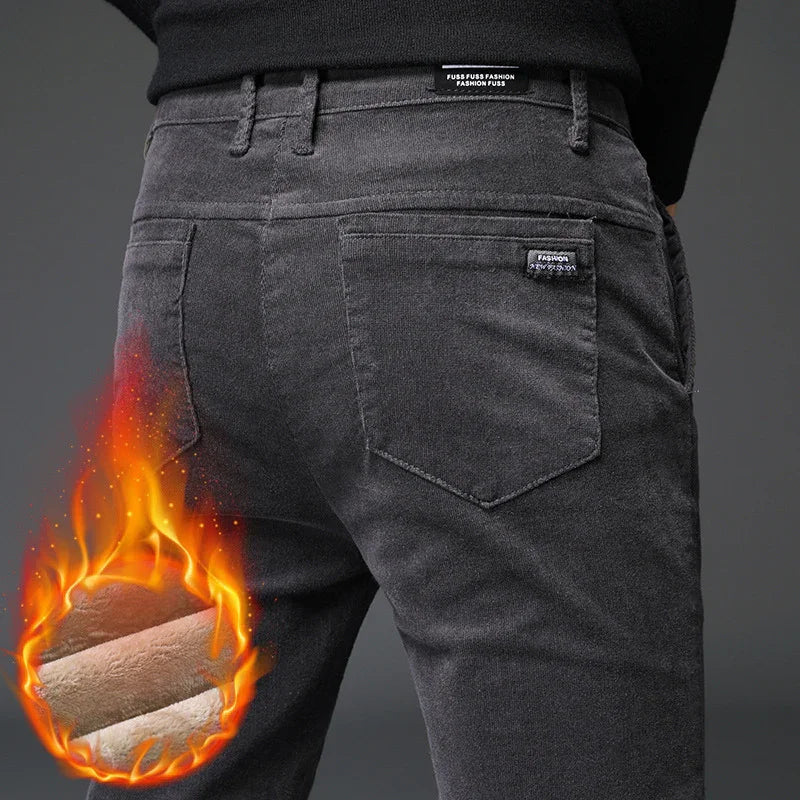 Laurent - Pantalon Matelassé en Velours Côtelé pour Hommes
