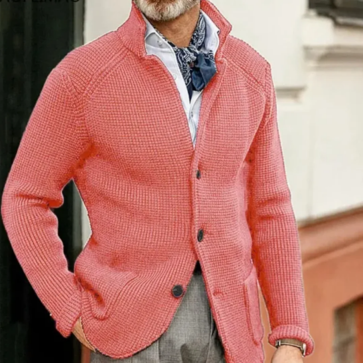 Cardigan en maille hivernal pour hommes avec boutons | Henrik