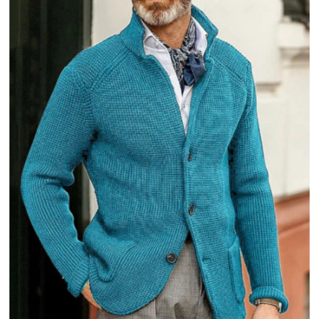 Cardigan en maille hivernal pour hommes avec boutons | Henrik