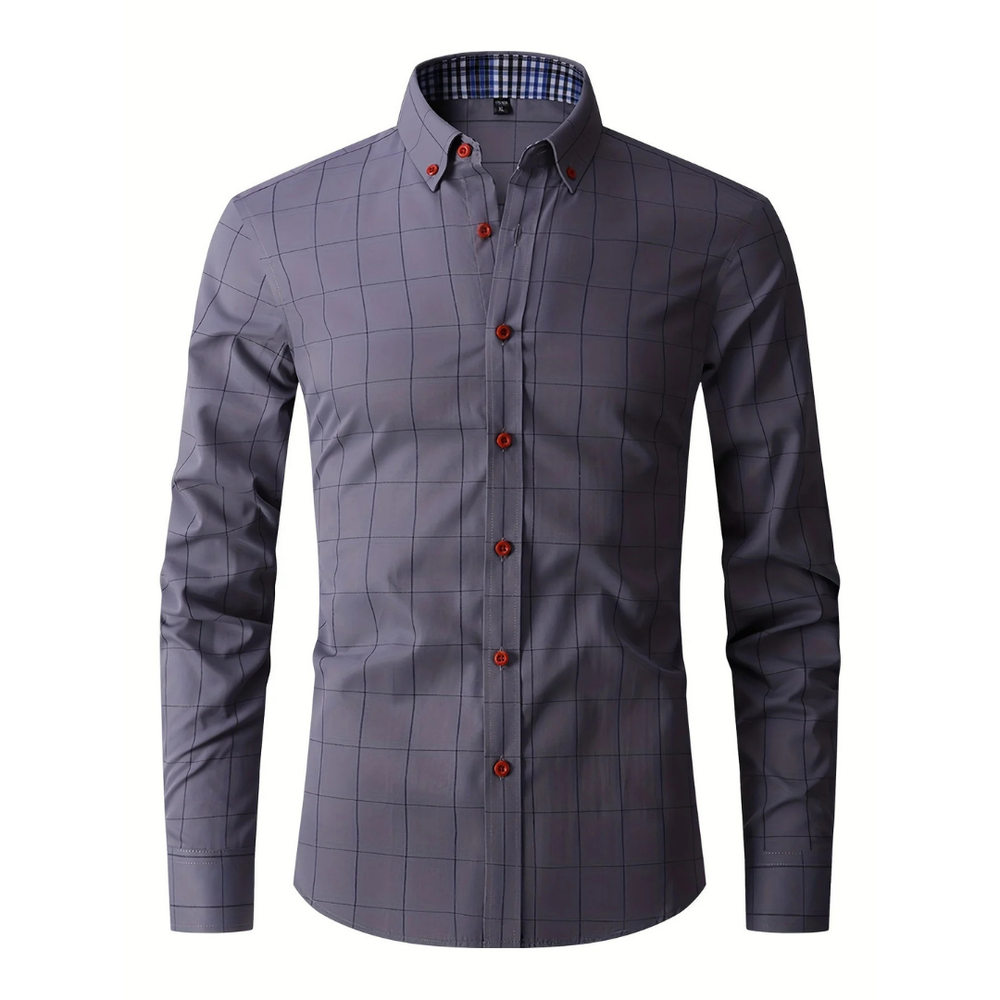 Lucas | Chemise à Carreaux Manches Longues Boutonnée – mode