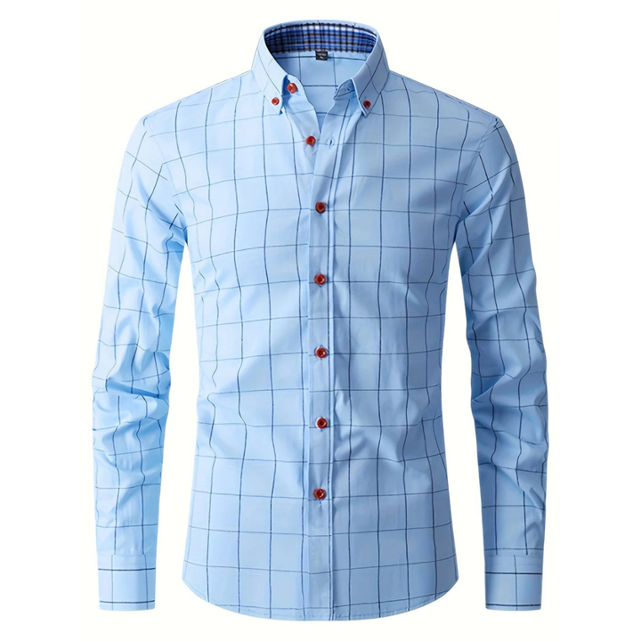 Lucas | Chemise à Carreaux Manches Longues Boutonnée – mode