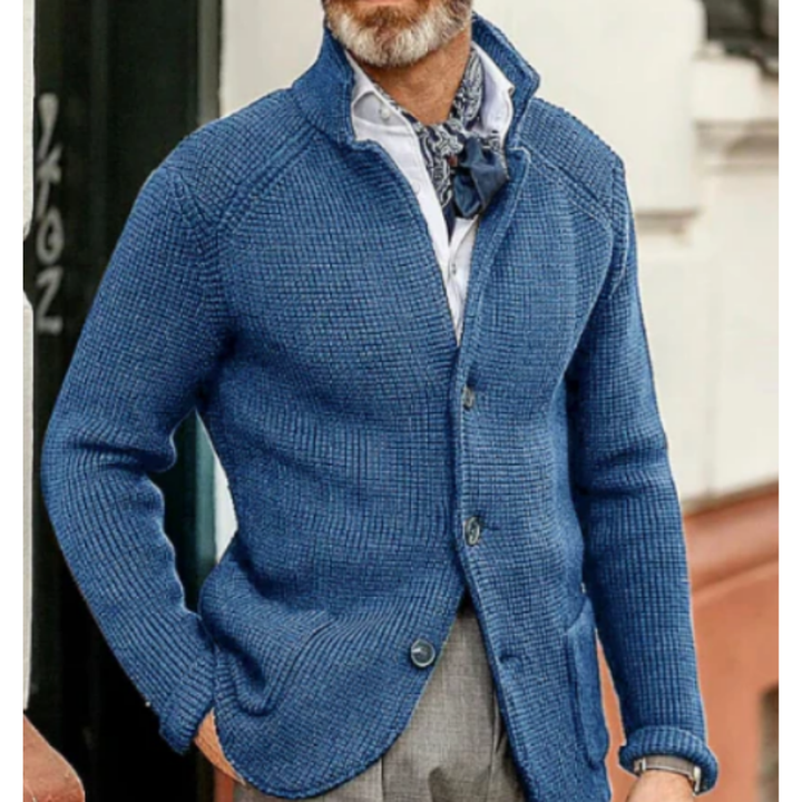 Cardigan en maille hivernal pour hommes avec boutons | Henrik