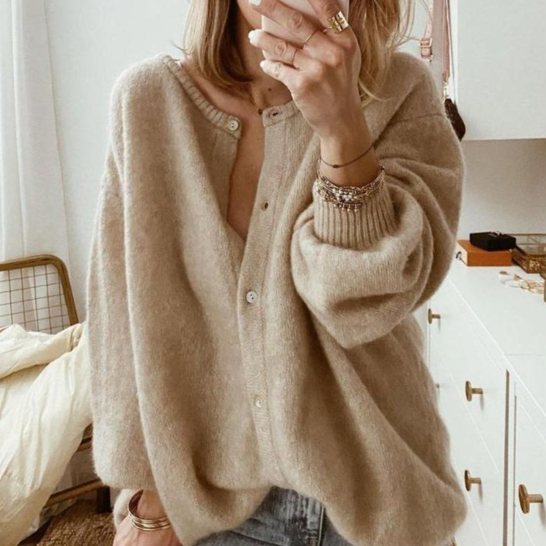 Emma | Cardigan Surdimensionné Boutonné – mode