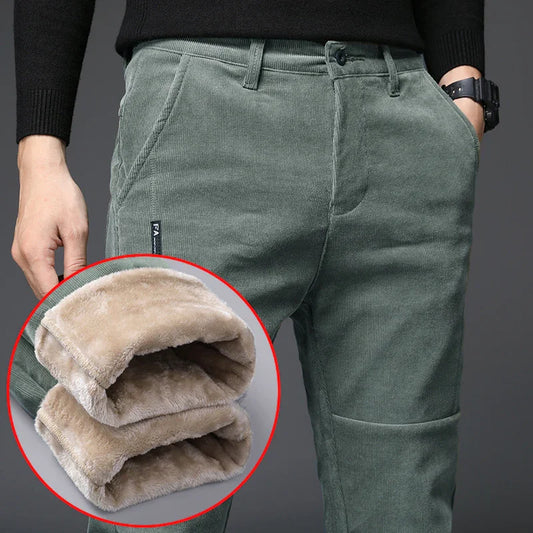 Laurent - Pantalon Matelassé en Velours Côtelé pour Hommes