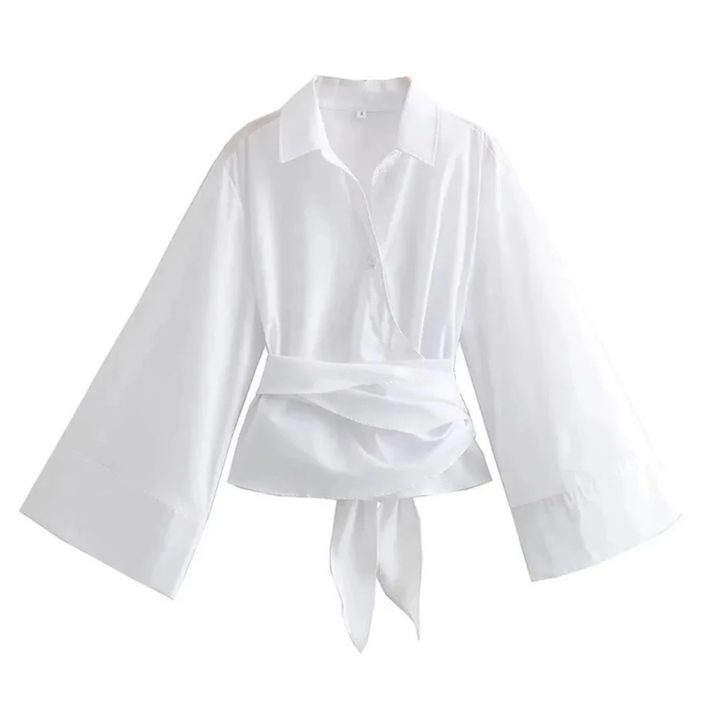 Chemisier kimono boutonné en tissu doux | Aline