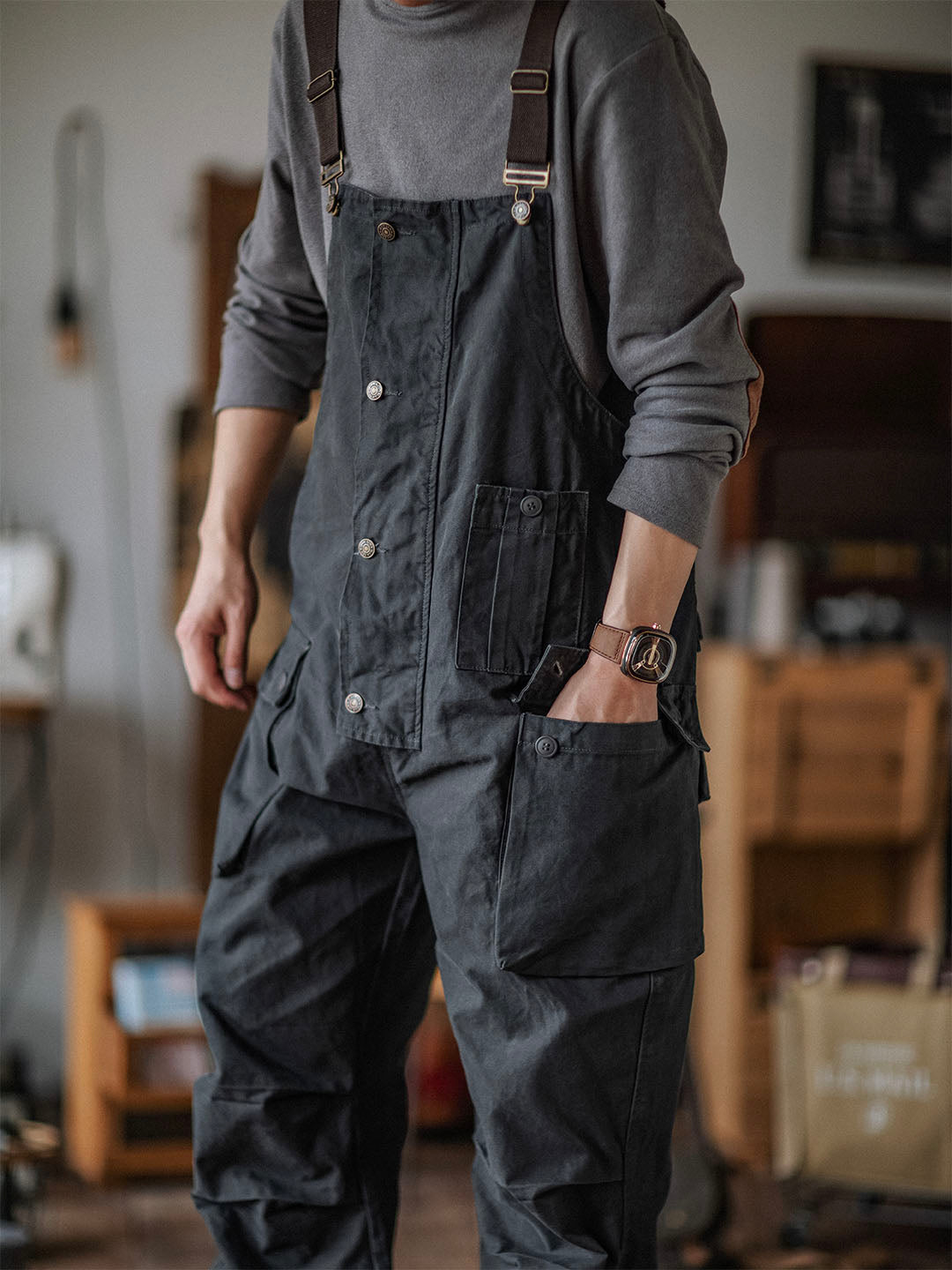 Anton | Pantalon avec poches à rabat pour hommes