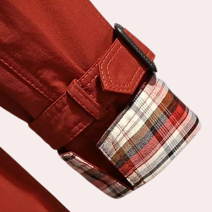 Michelle | Trench-coat à manches à carreaux pour femmes