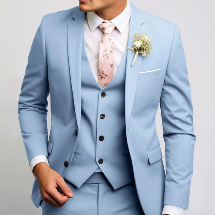 Costume 2 pièces Anton bleu ciel pour homme, silhouette fraîche et moderne