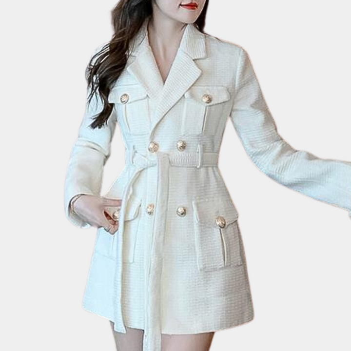 Lianne | Trench avec poches boutonnées pour femmes