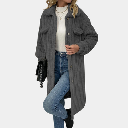Marie | Manteau veste Avec motif à rayures pour femmes