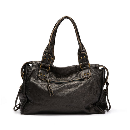 Colette | Sac à main en cuir noir pour femmes