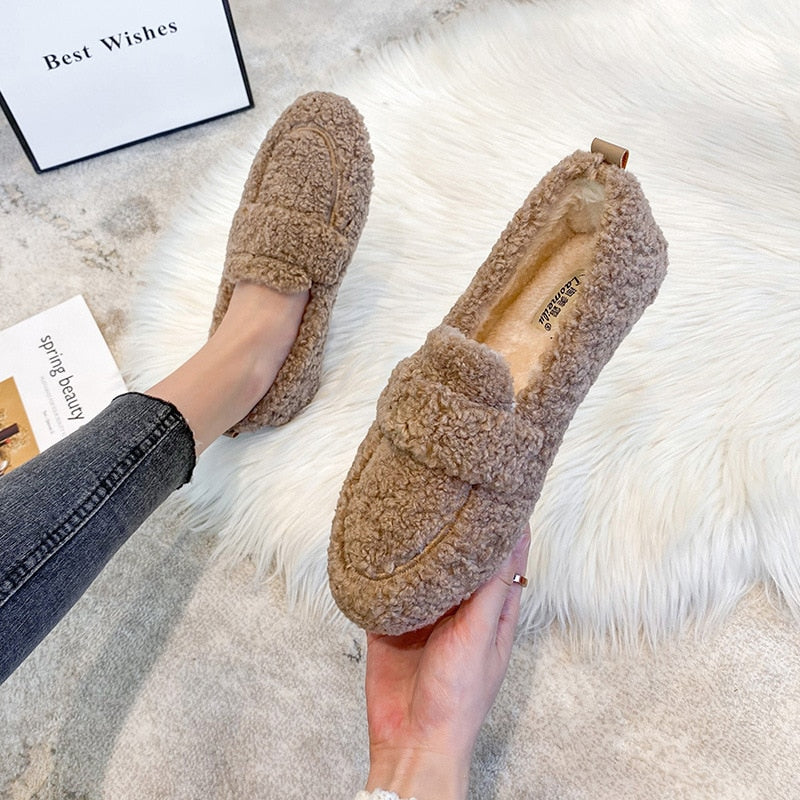 Elize | Mocassins en peluche pour femmes