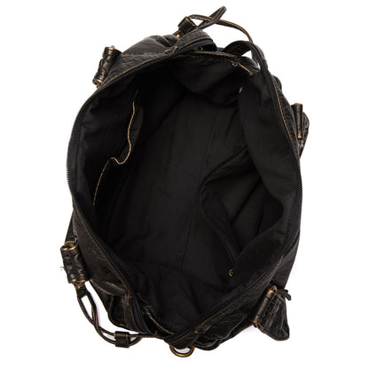 Colette | Sac à main en cuir noir pour femmes
