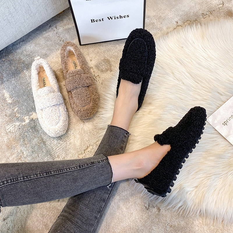 Elize | Mocassins en peluche pour femmes