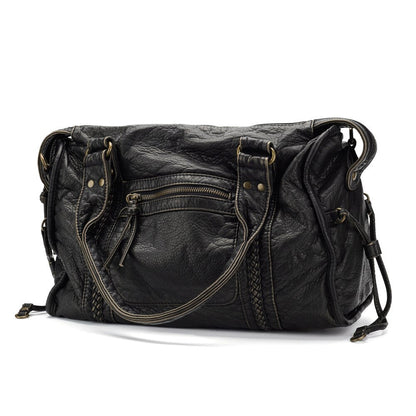 Colette | Sac à main en cuir noir pour femmes