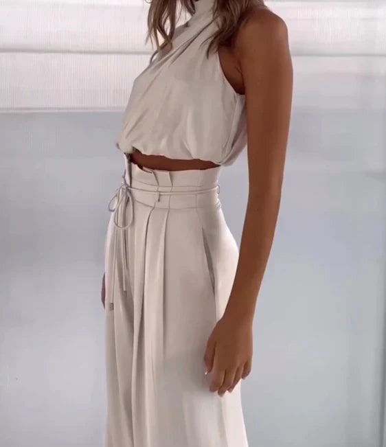 Élodie | Ensemble satin à deux pièces