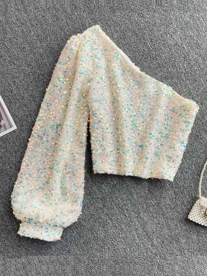 Solei | Top élégant avec paillettes