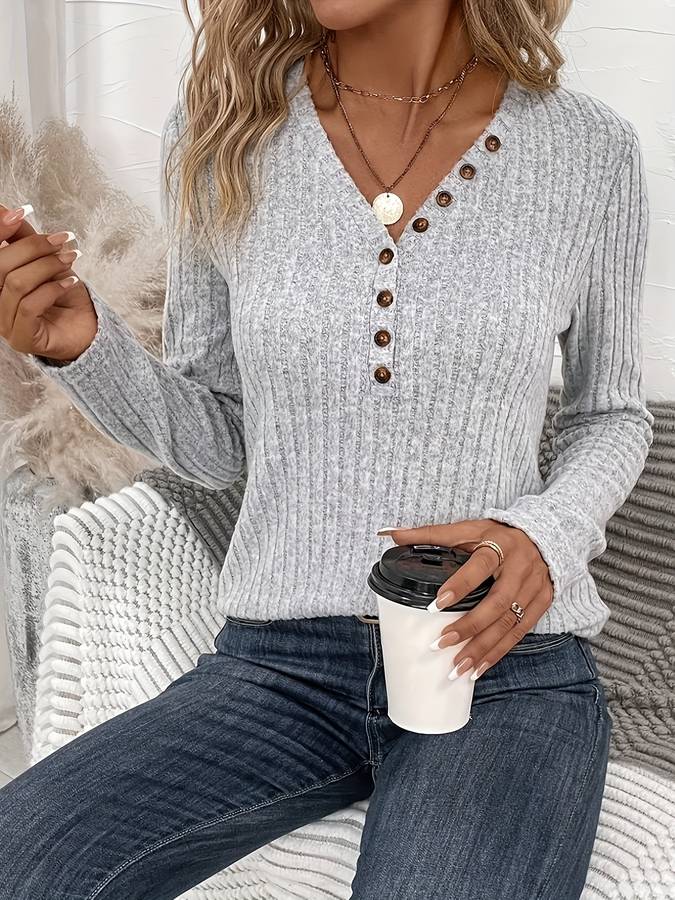 Brigitte | Top femme côtelé