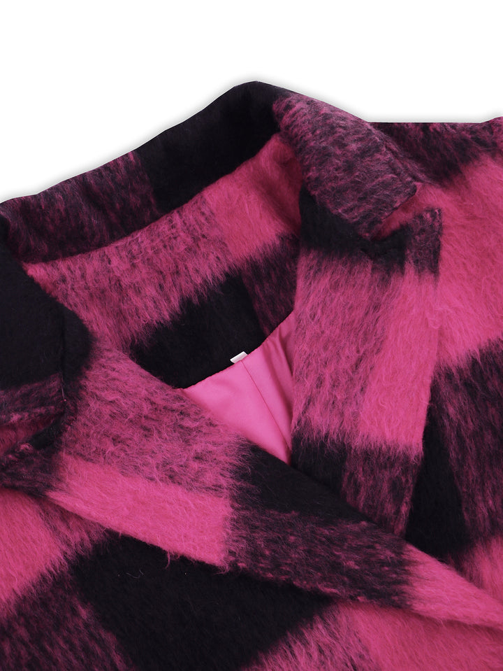 Aline | manteau long à carreaux pour femmes