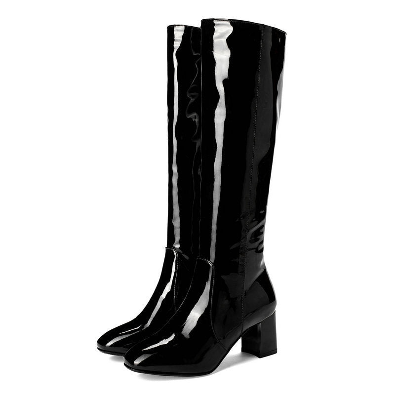 Maxime | Bottes élégantes en cuir verni