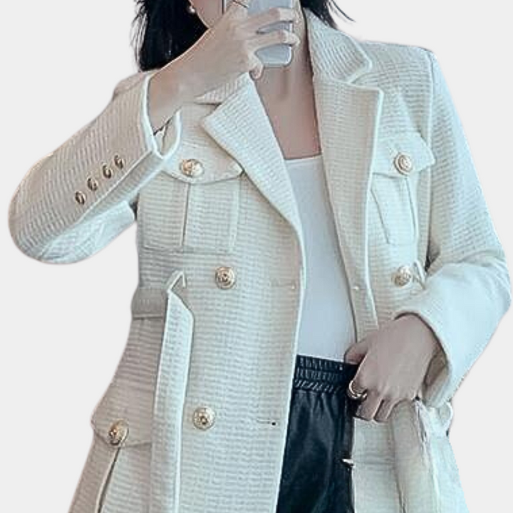 Lianne | Trench avec poches boutonnées pour femmes