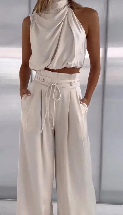 Élodie | Ensemble satin à deux pièces