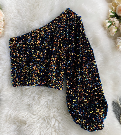 Solei | Top élégant avec paillettes