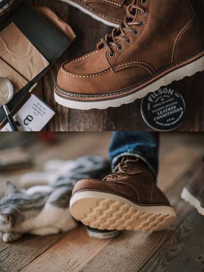Mike | Bottes en cuir à bout mocassin pour hommes