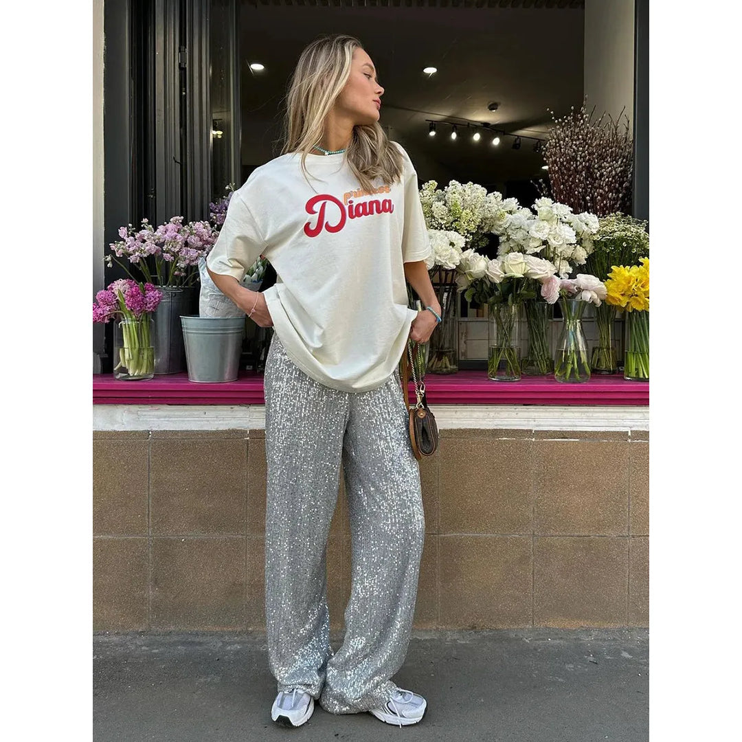 Sophie | Pantalon De Fête À Paillettes Long Et Éégant Pour Femmes – mode