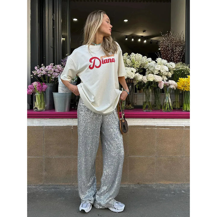 Sophie | Pantalon De Fête À Paillettes Long Et Éégant Pour Femmes – mode