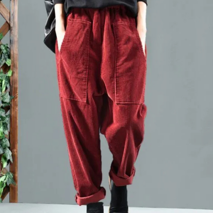 Laia | Pantalon en Velours Côtelé Stylé – mode