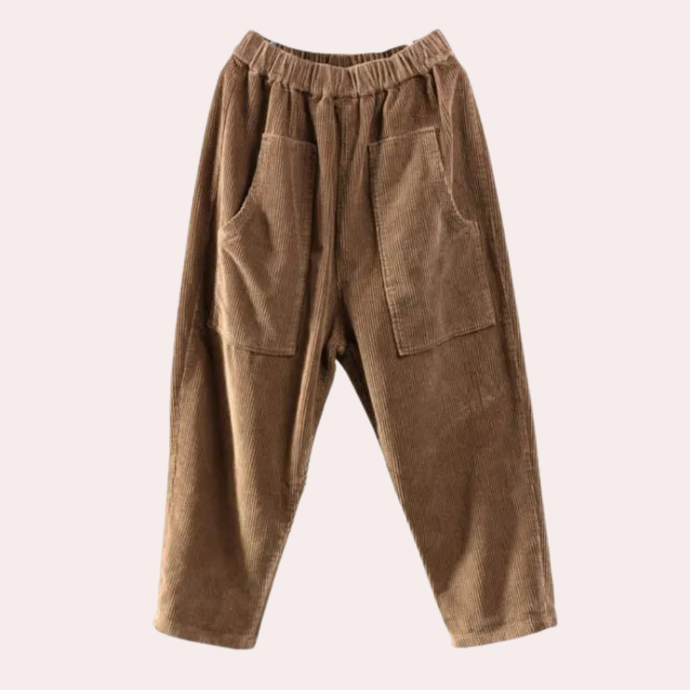 Laia | Pantalon en Velours Côtelé Stylé – mode